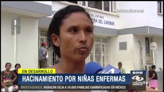 Hacinamiento en hospital por niñas enfermas supuestamente por vacuna de papiloma  25 de Agosto 2014 [upl. by Fonz126]