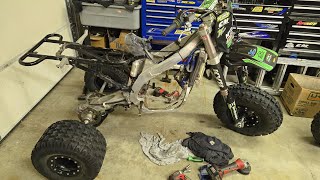 06 KX450F 3 Wheeler Build YFZ swing arm and KFX Sub frame [upl. by Connett285]