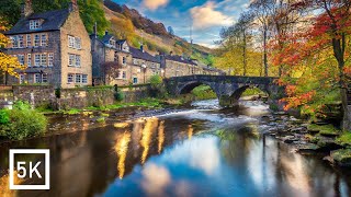 Hebden Bridge In England  5K HDR Walking Tour of the 4th Funkiest Town in the World [upl. by Htebirol]