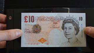 10 Pound Sterling Note Repeater Fancy Serial Number [upl. by Terra]