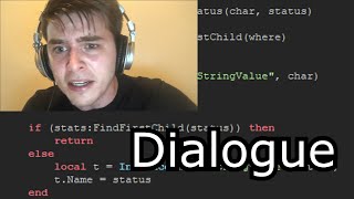 Roblox Studio Speedrunning how to make dialogue script [upl. by Enilaf]