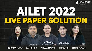 AILET 2022 Answer Key Part 2  Complete AILET 2022 Paper Analysis by LegalEdge [upl. by Ahseal75]