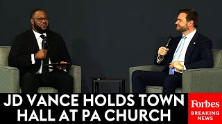 FULL TOWN HALL JD Vance Discusses Education Faith At Rock Church In Harrisburg Pennsylvania [upl. by Ecnarretal866]