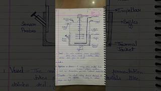 Fermentor parts and diagramfermentationmicroorganismsmicrobiologybioprocessmicrobeytshorts [upl. by Yrad911]