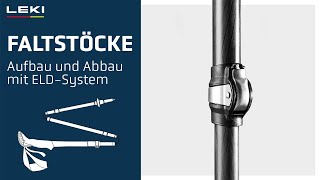 Faltstöcke  Auf und Abbau mit ELD System  LEKI HowTo [upl. by Hallerson]