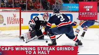 The Washington Capitals 5game winning streak grinds to a halt vs the Edmonton Oilers [upl. by Notsa]