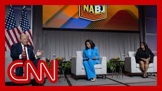 Trump goes on rant questioning Harris race at Black journalists convention [upl. by Callan]