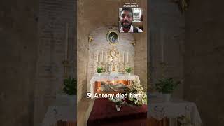 St Antony died here in this room sanctuary of st Antony arcella Padova italy [upl. by Yanel]