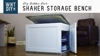 How to Build a DIY Shaker Style Storage Bench  Under 100 [upl. by Kelda]