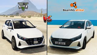 Gta 5 Hyundai i20 Vs Beamngdrive Hyundai i20  WHICH IS BEST [upl. by Nonnel794]