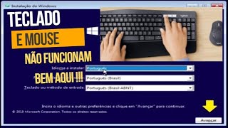 TECLADO E MOUSE NÃO FUNCIONAM NA HORA DE FORMATAR [upl. by Asyram632]