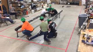 Marshall University SAMEASCE Steel Bridge Team 2017 Timelapse of Construction [upl. by Nwahshar]