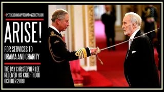 CHRISTOPHER LEE IS KNIGHTED 2009 [upl. by Enawyd954]