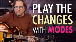 Play the chord changes with just ONE scale using modes  How Modes work Guitar Lesson VG31 [upl. by Alurta]