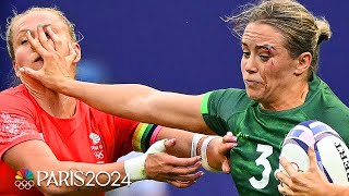 Beast Mode womens rugby sevens hits hard at the Paris Olympics  NBC Sports [upl. by Eceinart]