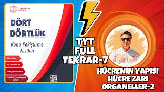 7HÜCRENİN YAPISIHÜCRE ZARIORGANELLER2 full tekrar TYT biyoloji ibrahimdem [upl. by Aiceled]