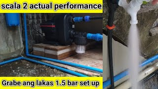 Grundfos scala 2 actual performance 15 bar settings grabe ang lakassmart water pump [upl. by Artep]