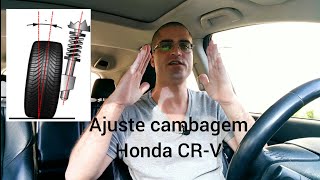 Como ajustar cambagem traseira do Honda CRV [upl. by Epuladaug]