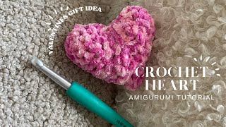 Crochet heart TUTORIAL  Amigurumi heart  DIY valentines gift idea [upl. by Nibla]