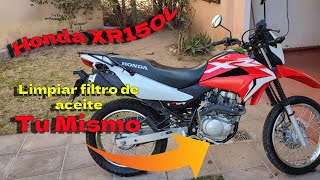 HONDA XR150 L Como Limpiar Filtros centrifugo y permanente en la MOTO HONDA XR150L [upl. by Nerot810]