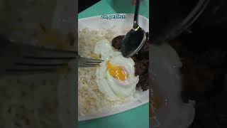 🇵🇭 First time trying adobo silog shorts philippines manila streetfood filipinofood adobo food [upl. by Bergeron]