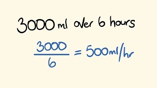 Calculating Infusion Rates  with examples [upl. by Enaenaj105]