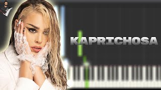 Danna Paola  Kaprichosa  Instrumental Piano Tutorial  Partitura  Karaoke  MIDI [upl. by Nahamas]