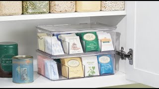 mDesign Stackable Plastic Tea Bag Storage Boxes [upl. by Shifra]