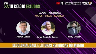 MESA REDONDA Decolonialidade e leituras religiosas do mundo  UniCV [upl. by Yerocaj]