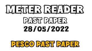 Meter Reader Past Paper Pesco Past Paper QESCO Meter Reader Jobs Preparation qesco meterreader [upl. by Annitsirhc570]