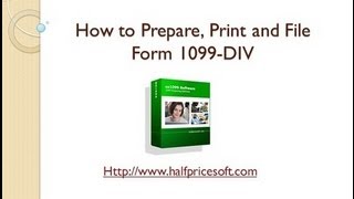 How to Print and File Form 1099 DIV [upl. by Jochebed]