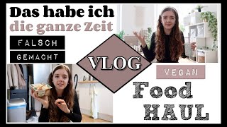 Das habe ich die ganze Zeit falsch gemacht ● Vegan Food Haul mostly clean gesund  VLOG 2020 [upl. by Pentheas]