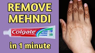 How to Remove Mehndi Color from Hand instantly at Home [upl. by Loats]