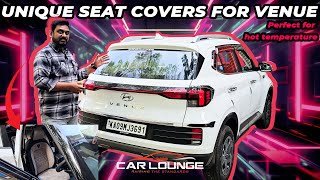 NON HEATING SEAT COVERS IN NEW VENUE I ELEGANT SEAT COVERS I PREMIUM FABRIC SEAT COVERS [upl. by Sik]