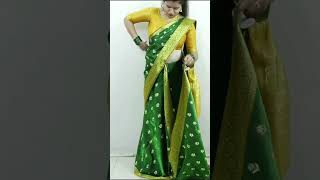 New shoulder pleats making tricks for beginners  heavy silk saree draping tutorial step by step [upl. by Margaret]