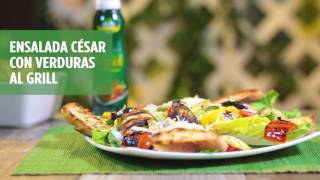 Cómo preparar Ensalada César con verduras al grill  Nutrioli Spray [upl. by Angelique939]