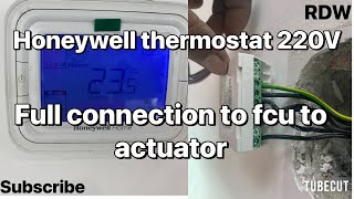 Honeywell thermostat 220v Fcu full wiringshotsytshortsrajudubaiwala [upl. by Alleahcim34]