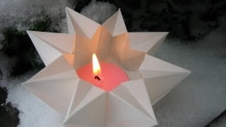 Origami ✬ Star Lantern ✬ Teelichtstern [upl. by Enyleuqcaj]