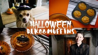 Meine Halloween Deko amp Tipp  Pumpkin Spice Muffins vegan [upl. by Ralli965]