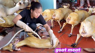 The goat meat supply facility has a beautiful girl who makes goat meat very quickly and cleanly [upl. by Naihs]