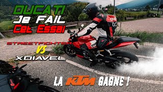 DUCATI StreetFighter v2 vs XDIAVEL le FAIL du MotoVlog [upl. by Ahseet]