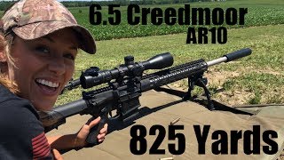 Suppressed 65 Creedmoor Aero AR10 at 825 Yards [upl. by Anidam]