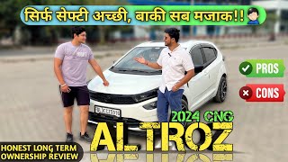 Tata Altroz CNG 2024 Ownership Review  Problems in Altroz  Altroz 2024 best variant owner review [upl. by Yedarb599]