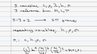 Determining Pi Terms Buckingham Pi Theorem [upl. by Nickey]