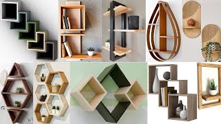 Stylish wall mounted wooden shelf design ideas for your home décor  Wall décor and wall art ideas [upl. by Amol]