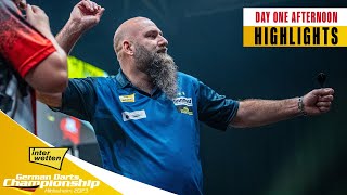 NINEDARTER  Day One Afternoon Highlights  2023 German Darts Championship [upl. by Anyk]