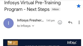 Infosys virtual pretraining program  next step for DSE role candidates [upl. by Eisak895]