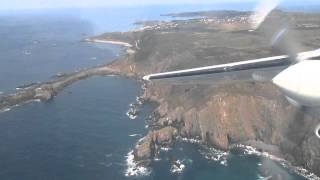 Taking off from Alderney Airport Channel Islands  Aurigny Air [upl. by Ardnos]