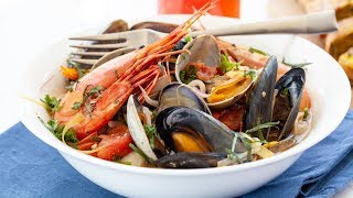 How to Make an Italian Fish Soup  Seafood Soup Recipe  Zuppa Di Pesce [upl. by Ahsielat]