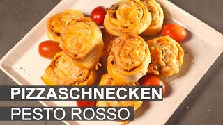 Pizzaschnecken mit Pesto Rosso vegetarisch [upl. by Olaf]